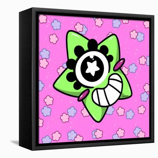 Cute Green Star-Andrea Buenfil-Framed Stretched Canvas