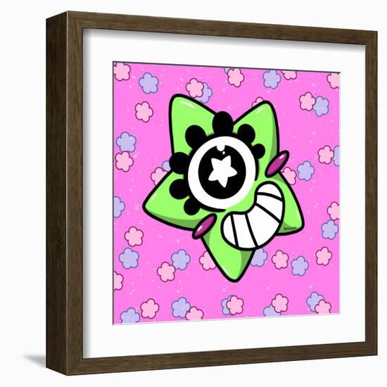 Cute Green Star-Andrea Buenfil-Framed Art Print