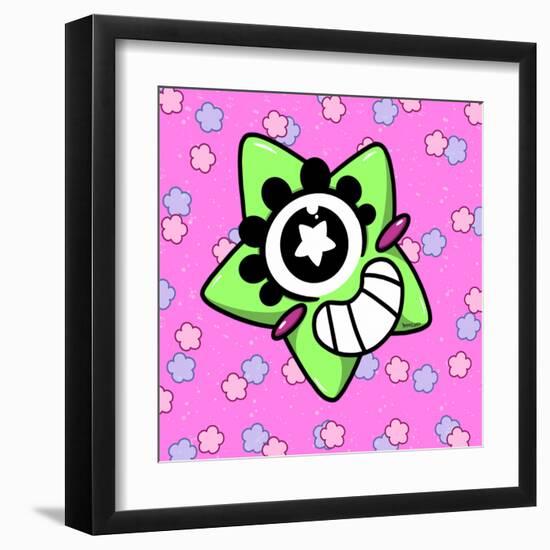 Cute Green Star-Andrea Buenfil-Framed Art Print