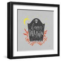 Cute Halloween I Neutral-Becky Thorns-Framed Art Print