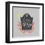 Cute Halloween I Neutral-Becky Thorns-Framed Art Print