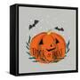 Cute Halloween II Neutral-Becky Thorns-Framed Stretched Canvas
