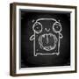 Cute Hand Drawn Illustration, Vintage Blackboard Texture Background-Ozerina Anna-Framed Art Print