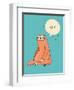 Cute Hand Drawn Sloths, Funny Vector Illustrations, Poster and Greeting Card-Marish-Framed Art Print