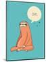 Cute Hand Drawn Sloths, Funny Vector Illustrations, Poster and Greeting Card-Marish-Mounted Art Print