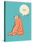 Cute Hand Drawn Sloths, Funny Vector Illustrations, Poster and Greeting Card-Marish-Stretched Canvas