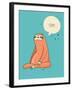 Cute Hand Drawn Sloths, Funny Vector Illustrations, Poster and Greeting Card-Marish-Framed Art Print