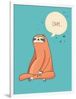 Cute Hand Drawn Sloths, Funny Vector Illustrations, Poster and Greeting Card-Marish-Framed Art Print