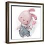 Cute Hare with Heart-Elena Barenbaum-Framed Photographic Print