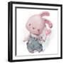 Cute Hare with Heart-Elena Barenbaum-Framed Photographic Print