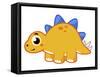 Cute Illustration of a Stegosaurus-Stocktrek Images-Framed Stretched Canvas