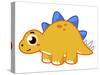 Cute Illustration of a Stegosaurus-Stocktrek Images-Stretched Canvas