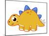 Cute Illustration of a Stegosaurus-Stocktrek Images-Mounted Photographic Print
