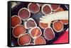 Cute Kid Helping in Making Cupcake with Shallow Depth of Field-zurijeta-Framed Stretched Canvas