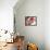 Cute Kid Helping in Making Cupcake with Shallow Depth of Field-zurijeta-Framed Stretched Canvas displayed on a wall