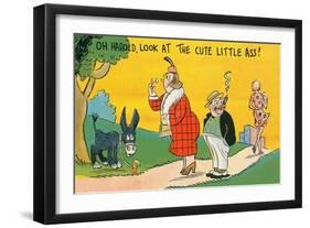 Cute Little Ass Cartoon-null-Framed Art Print