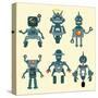 Cute Little Robots Collection - in Vector - Set 1-woodhouse-Stretched Canvas