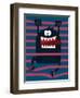 Cute Monster Vector Character Design-braingraph-Framed Art Print