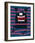 Cute Monster Vector Character Design-braingraph-Framed Art Print