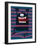 Cute Monster Vector Character Design-braingraph-Framed Art Print