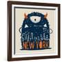 Cute Monster Vector Character Design-braingraph-Framed Art Print