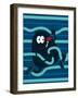 Cute Monster Vector Design for Tee-braingraph-Framed Art Print