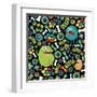 Cute Monsters Seamless Texture.-panova-Framed Art Print