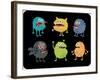 Cute Monsters Set.-panova-Framed Art Print