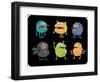 Cute Monsters Set.-panova-Framed Art Print