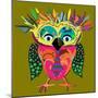 Cute Owl, Cartoon Drawing, Cute Illustration for Children, Vector Illustrations (Hipster Symbol Ser-De Visu-Mounted Premium Giclee Print