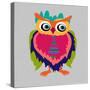 Cute Owl, Cartoon Drawing, Cute Illustration for Children, Vector Illustrations (Hipster Symbol Ser-De Visu-Stretched Canvas