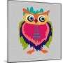 Cute Owl, Cartoon Drawing, Cute Illustration for Children, Vector Illustrations (Hipster Symbol Ser-De Visu-Mounted Art Print