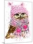 Cute Owl Watercolor Illustration for Tee Shirt Graphics, Fashion Print, Poster, Textiles-Faenkova Elena-Mounted Art Print
