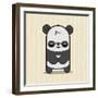 Cute Panda-Jace Grey-Framed Art Print