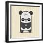 Cute Panda-Jace Grey-Framed Art Print