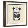 Cute Panda-Jace Grey-Framed Art Print