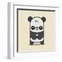 Cute Panda-Jace Grey-Framed Art Print