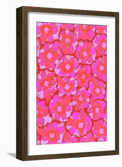 Cute Pink Blossom Pattern-Treechild-Framed Giclee Print