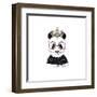 Cute Portrait of Panda Princess-Olga_Angelloz-Framed Art Print