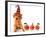 Cute Puppy Wearing a Halloween Witch Hat with Pumpkins-Hannamariah-Framed Photographic Print