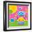 Cute Robot Greeting Card-Jelena Z-Framed Art Print