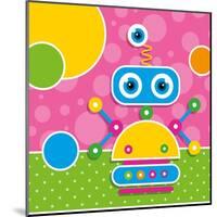 Cute Robot Greeting Card-Jelena Z-Mounted Art Print