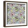 Cute Seamless Camera Pattern-Olga_Angelloz-Framed Art Print