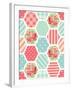 Cute Seamless Vintage Pattern as Patchwork in Shabby Chic Style Ideal for Kitchen Textile or Bed Li-Cute Designs-Framed Art Print