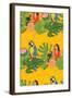 Cute Tropical Pattern-Helter skelter-Framed Art Print