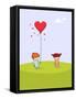 Cute Valentine's Day Card - for Vector Version See Image No. 69063406-zsooofija-Framed Stretched Canvas