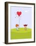 Cute Valentine's Day Card - for Vector Version See Image No. 69063406-zsooofija-Framed Art Print