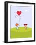 Cute Valentine's Day Card - for Vector Version See Image No. 69063406-zsooofija-Framed Art Print