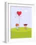 Cute Valentine's Day Card - for Vector Version See Image No. 69063406-zsooofija-Framed Art Print