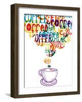 Cute Vintage Social Coffee-cienpies-Framed Art Print